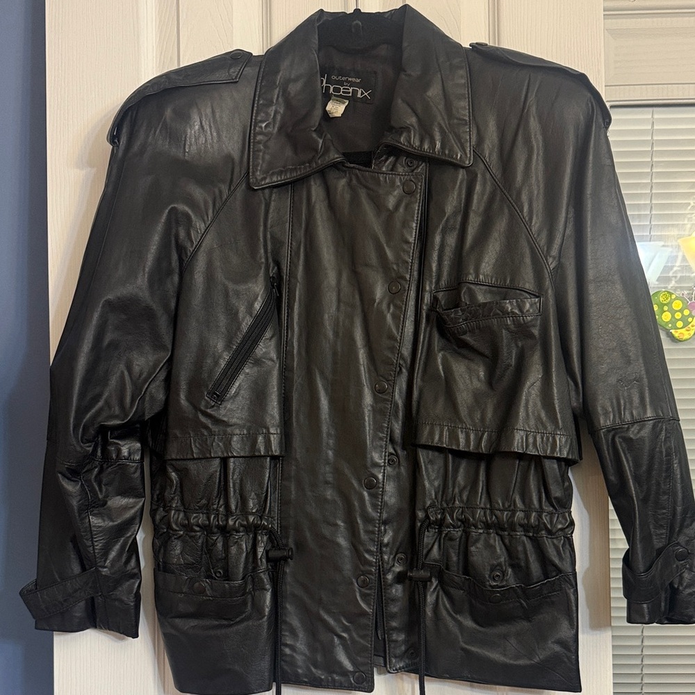 Vintage Black Leather Jacket